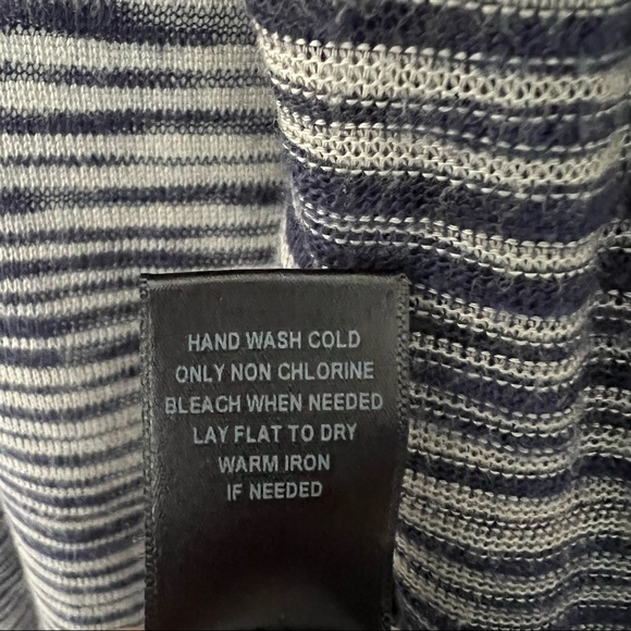 Torrid Womens Sweater Cardigan Knit Size Large Open Front Navy Stripes Waterfall - Picture 6 of 16